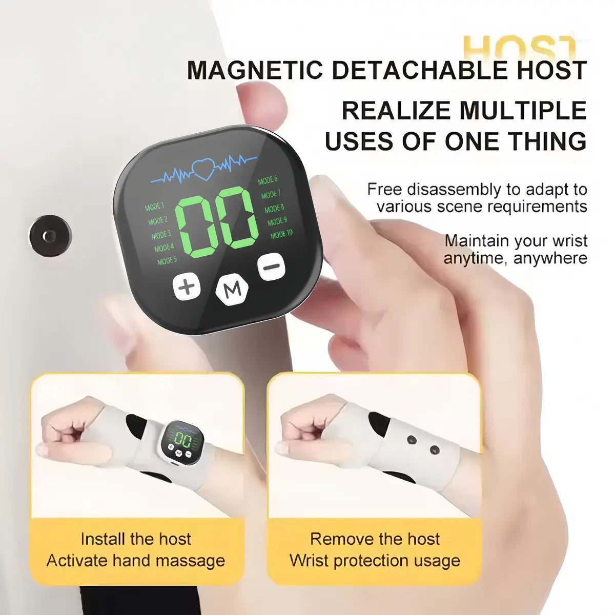 Wireless Vibrating Wrist Massager Brace