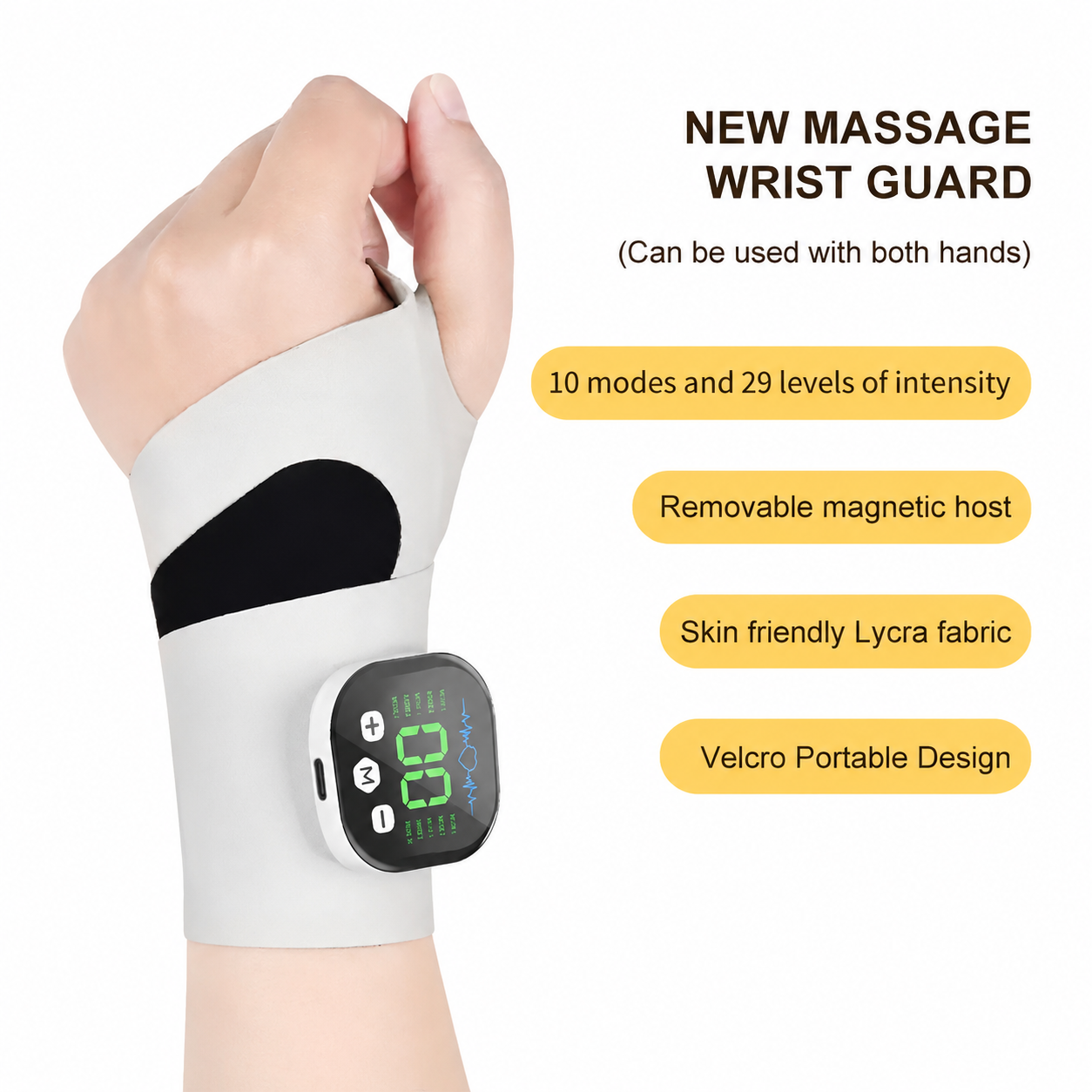 Wireless Vibrating Wrist Massager Brace