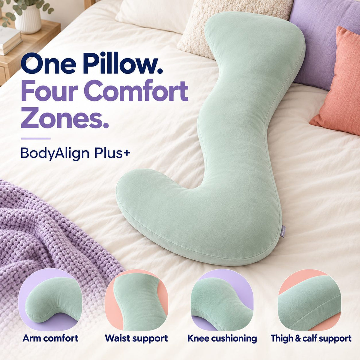 BodyAlign Full-Body Support Pillow