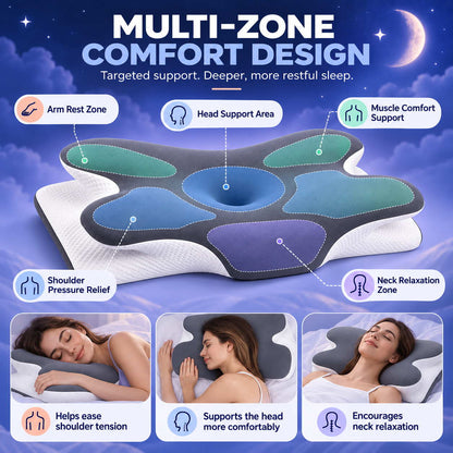 ERGONOMIC NECK SUPPORT FOR COOLER, BETTER SLEEP